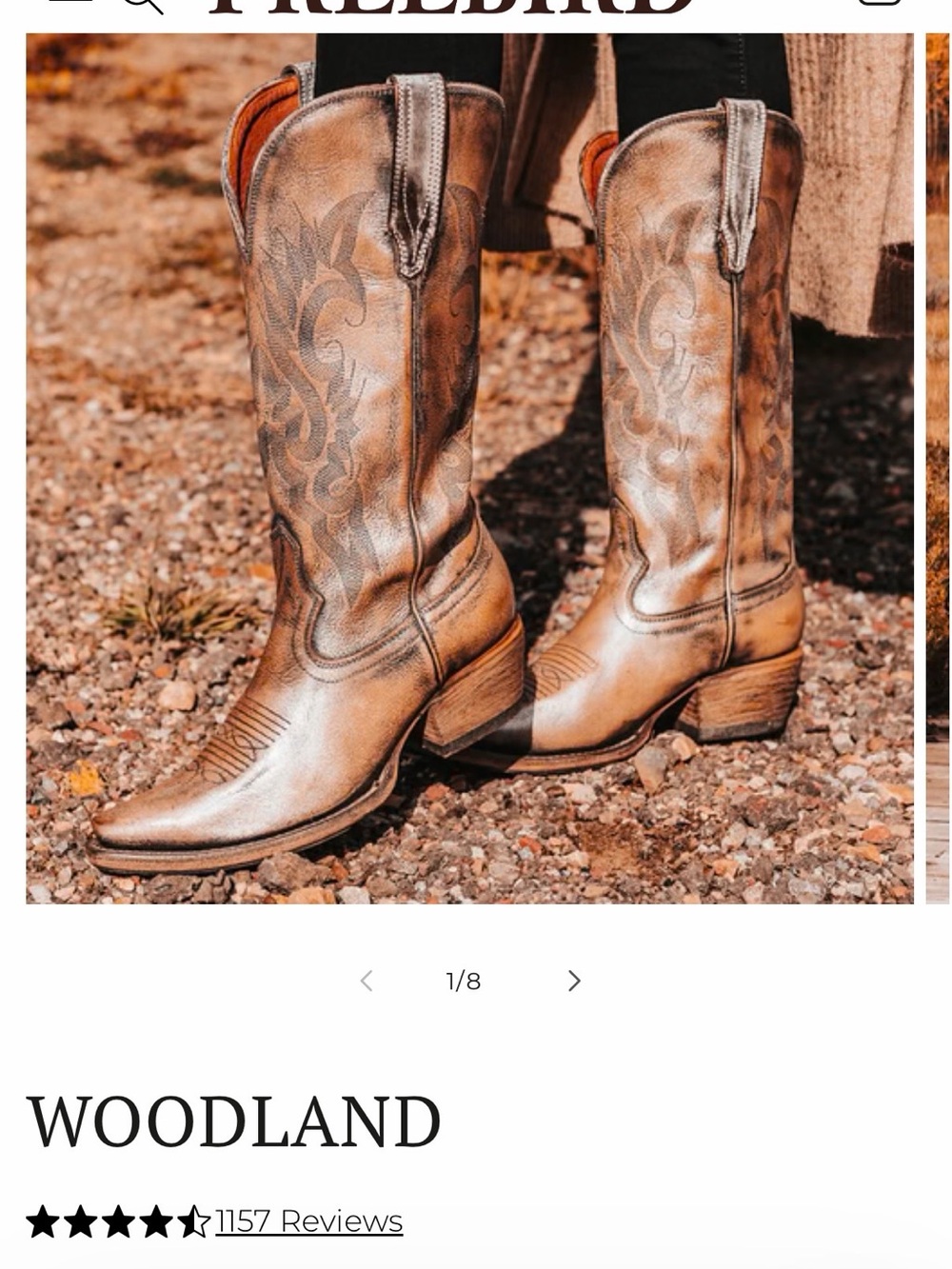 freebird Metallic Tan Western Boots for Women